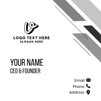 Fashion Boutique Brand Letter U Business Card Design