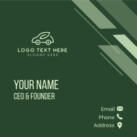 Green Eco Car Business Card Design