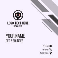 Tech Spider Face Business Card Design