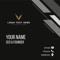 Luxury Modern  Letter V Business Card Design