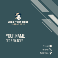 Headphones Boy Character Business Card Design