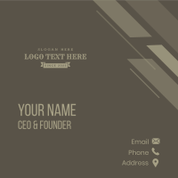 Rustic Vintage Shop Wordmark  Business Card Design