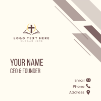 Religious Bible Cross Business Card Design