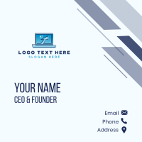 Digital Laptop Computer Business Card Design