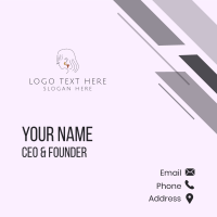 Lady Fashion Earring Business Card Design