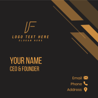 Finance Company Letter F Business Card Design