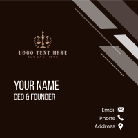 Luxury Law Justice Scales Business Card Design