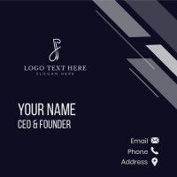 Elegant Gradient Letter J Business Card Design