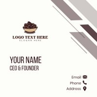 Chocolate Candy Bowl Business Card Design