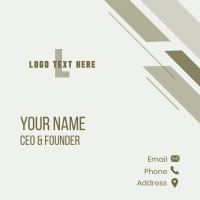 Company Enterprise Letter Business Card Design