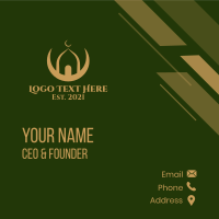 Gold Mosque Religious Business Card Design