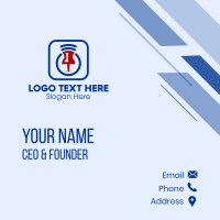 GPS Location Pin Business Card Design