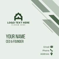 Geometric House Letter A  Business Card Design