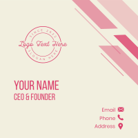 Feminine Beauty Boutique Business Card Design