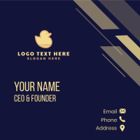 Yellow Cute Duckling Business Card Design