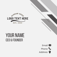 Classic Varsity Wordmark Business Card Design