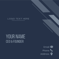 Classic Thin Wordmark Business Card Design