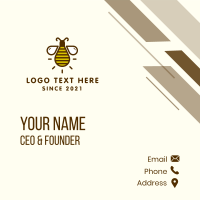 Honeybee Light Bulb  Business Card Design