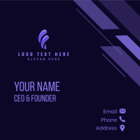 3D Tech Letter F Business Card Design