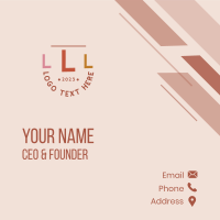Simple Business Lettermark Business Card Design