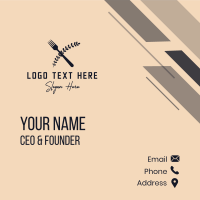 Vegan Restaurant Wordmark Business Card Design