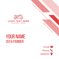 Minimalist Red Motorbike Business Card Design