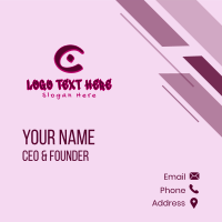 Marker Graffiti Letter C Business Card Design