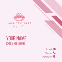 Beauty Cosmetic Lip Gloss Business Card Design