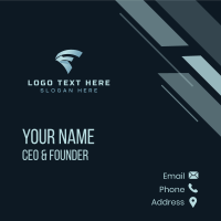 Startup Tech Company Letter F Business Card Design