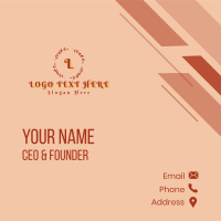 Retro Beauty Letter Business Card Design