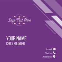 Elegant Feminine Boutique Business Card Design