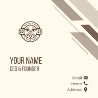 Forest Axe Woodcutting Business Card Design