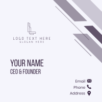 Business Firm Letter L Business Card Design