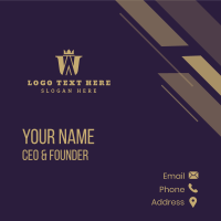 Gold Crown Royalty Business Card Design