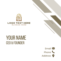 Maze Security Padlock  Business Card Design