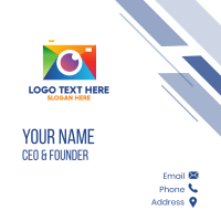 Colorful Photography Camera Business Card Design
