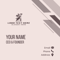 Strong Barbarian Woman Business Card Design