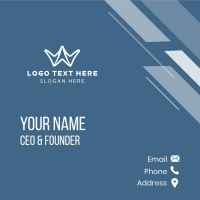 Generic Crown Letter W Business Card Design