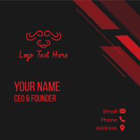 Red Minimalist Bull  Business Card Design