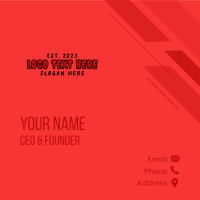 Creepy Brand Wordmark Business Card Design