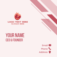 Flame Grill Chicken Business Card Design