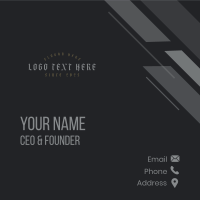 Gothic Clothing Shop Wordmark Business Card Design