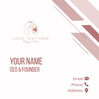 Woman Beauty Monoline Business Card Design