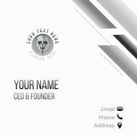 Military Skull Trident Business Card Design