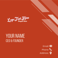 Retro Cursive Wordmark Business Card Design