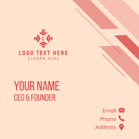 Red Direction Lettermark Business Card Design