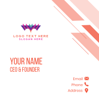 Abstract Bat Business Card Design