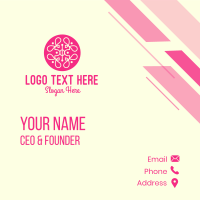 Pink Fancy Pattern Business Card Design