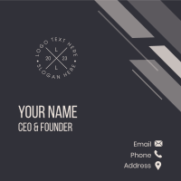 Simple Hipster Business  Business Card Design