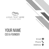 Simple Hotdog Wordmark Business Card Design